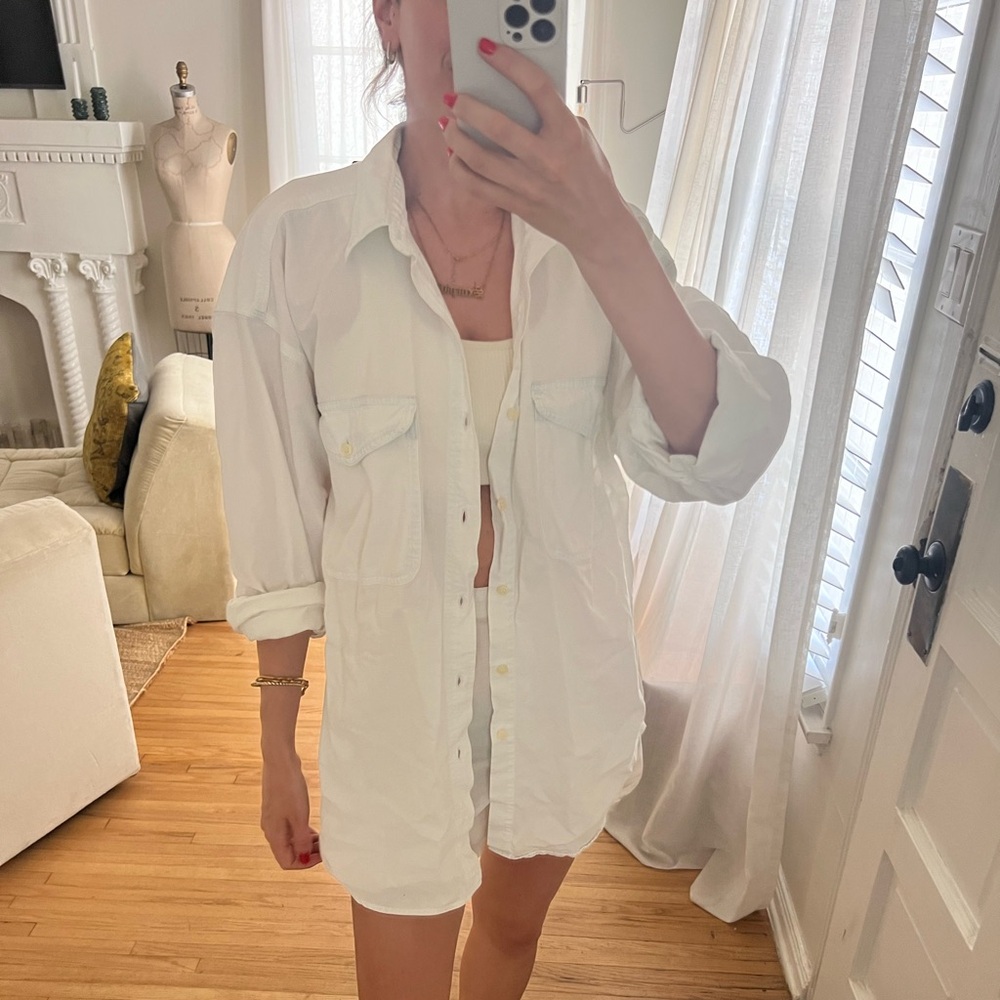 White button up 100% cotton